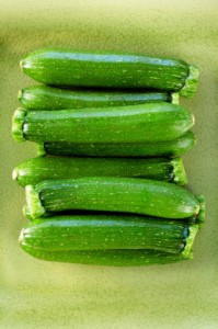 Many courgettes from above