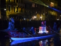Blue boat, Venice Carnival, Cannaregio Canal, Italy