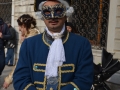 Man in blue Carnival Costume in Venice